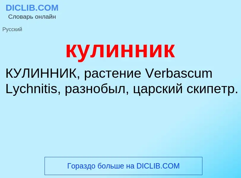 Was ist кулинник - Definition