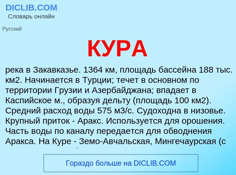 Wat is КУРА - definition