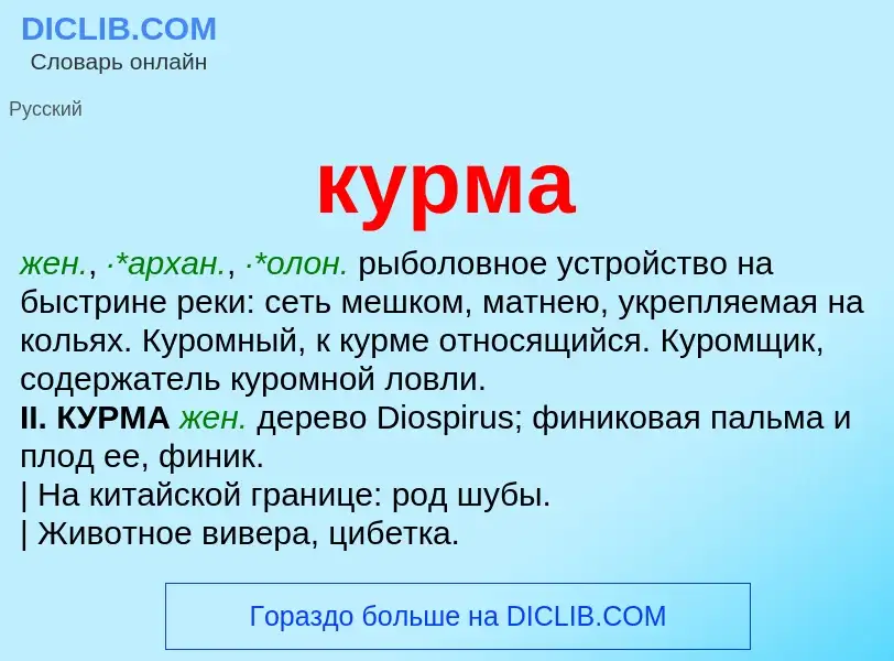 Что такое курма - определение