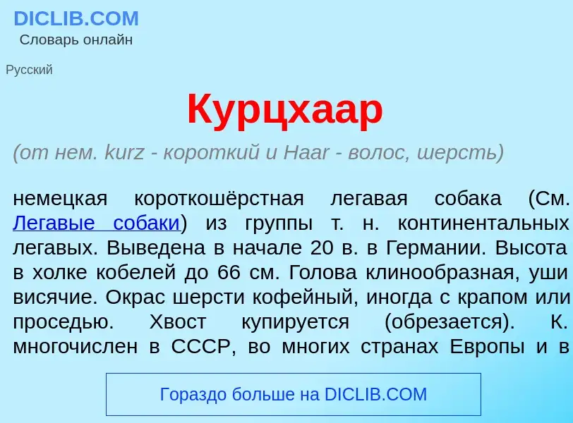 O que é Курцх<font color="red">а</font>ар - definição, significado, conceito