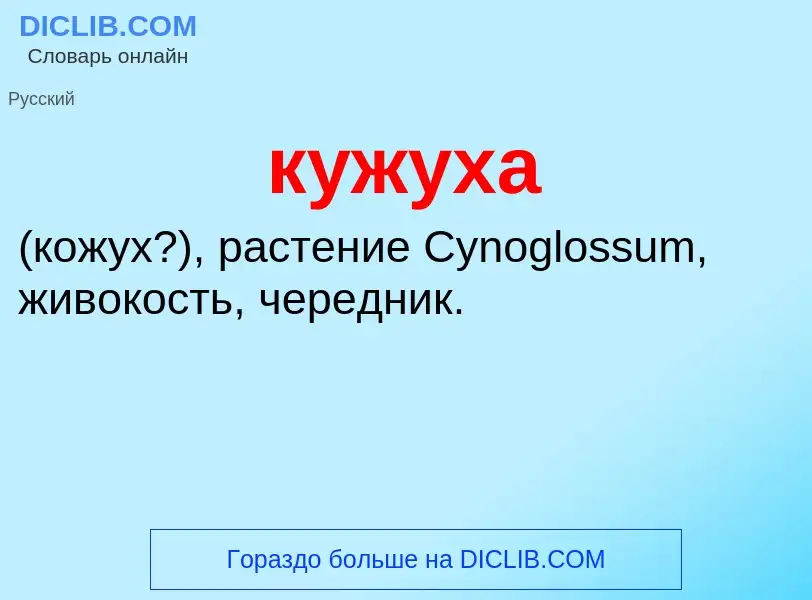 Was ist кужуха - Definition