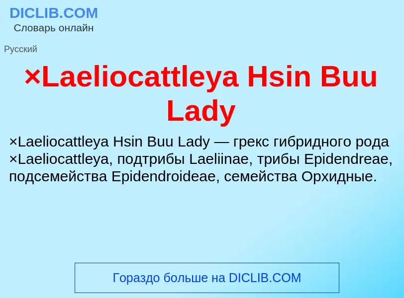 Τι είναι ×Laeliocattleya Hsin Buu Lady - ορισμός