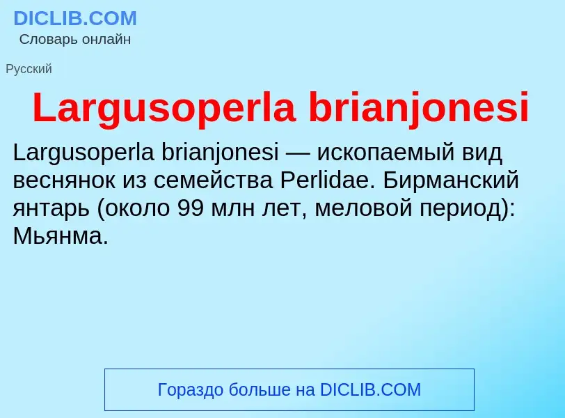 Что такое Largusoperla brianjonesi - определение