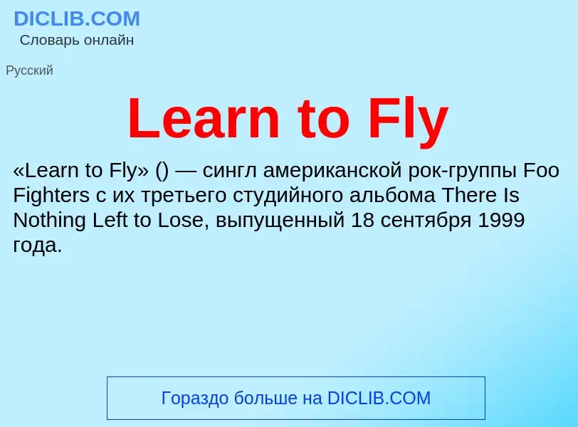 Was ist Learn to Fly - Definition