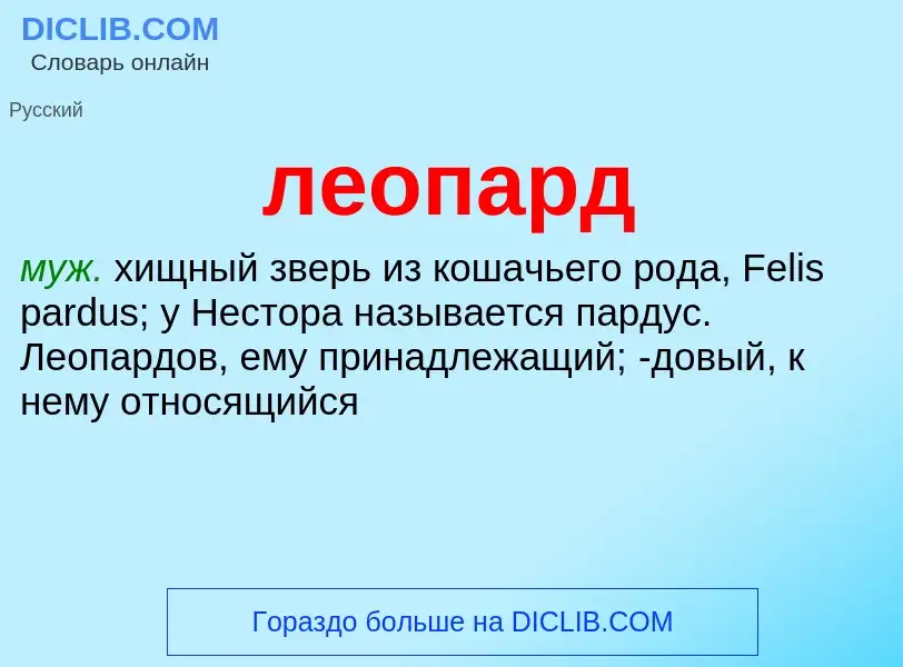 What is леопард - definition