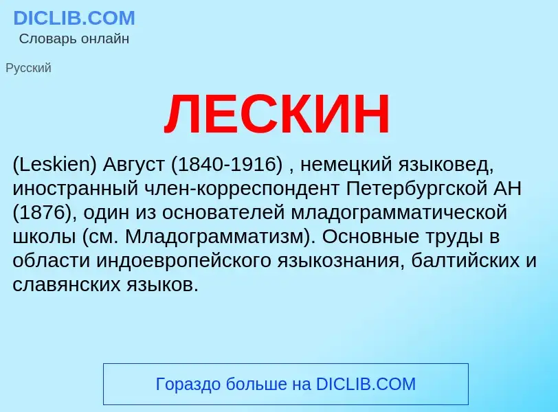 Was ist ЛЕСКИН - Definition