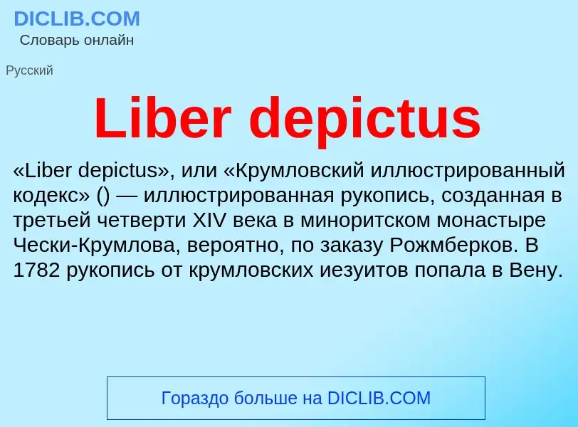 Was ist Liber depictus - Definition