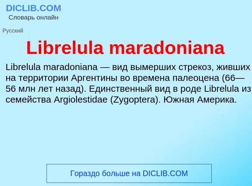 ¿Qué es Librelula maradoniana? - significado y definición