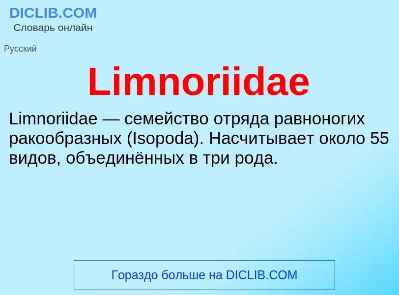 ¿Qué es Limnoriidae? - significado y definición