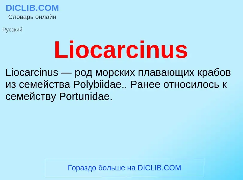 Was ist Liocarcinus - Definition