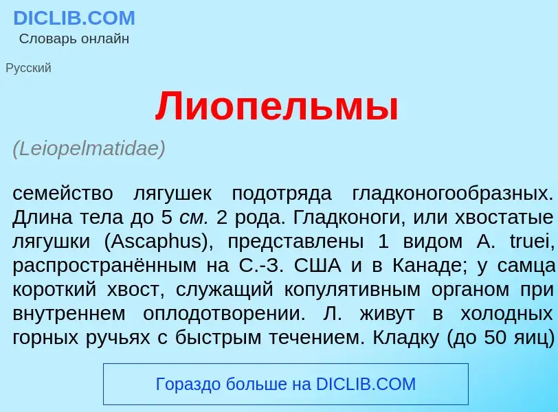 Что такое Лиоп<font color="red">е</font>льмы - определение