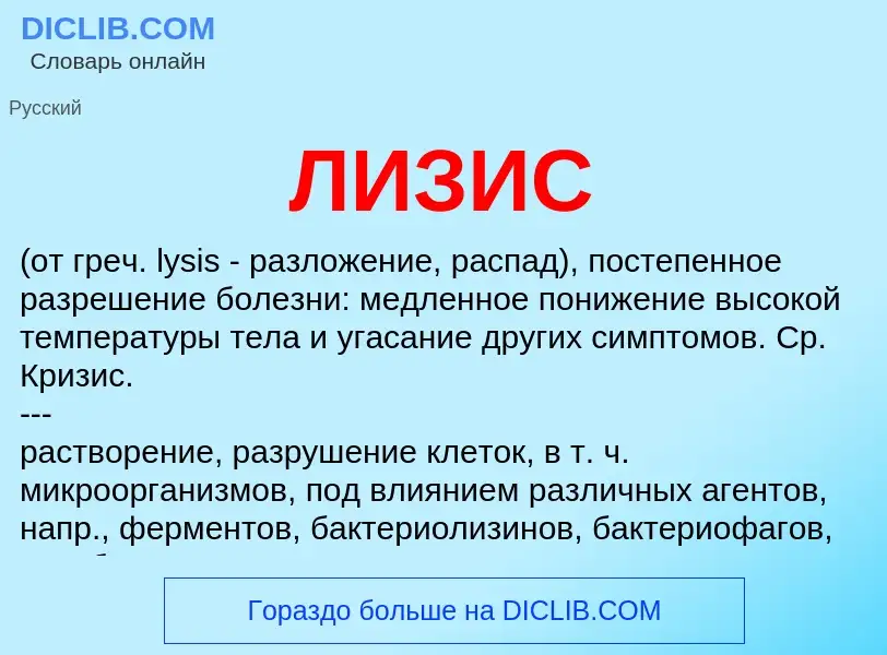 Wat is ЛИЗИС - definition