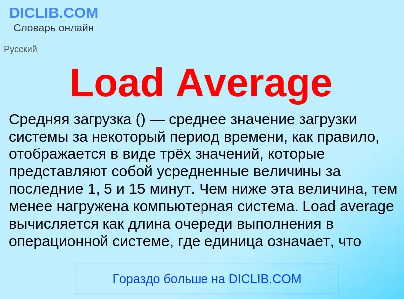 ¿Qué es Load Average? - significado y definición