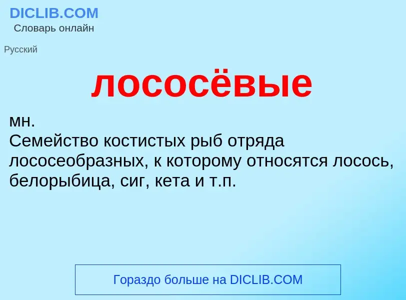 O que é лососёвые - definição, significado, conceito