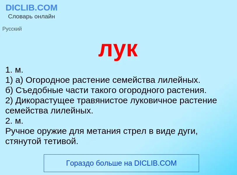 Was ist лук - Definition