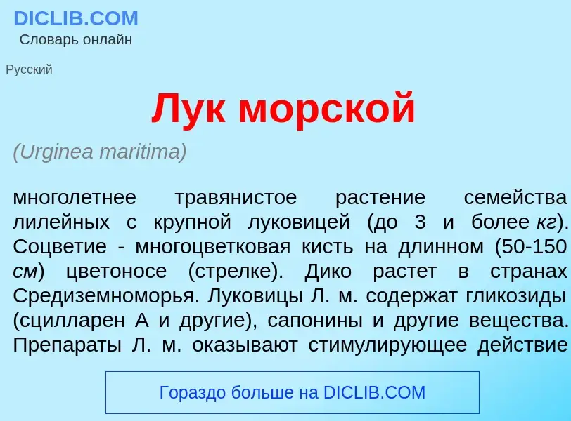 Τι είναι Лук морск<font color="red">о</font>й - ορισμός