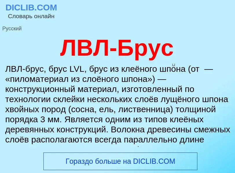 What is ЛВЛ-Брус - definition