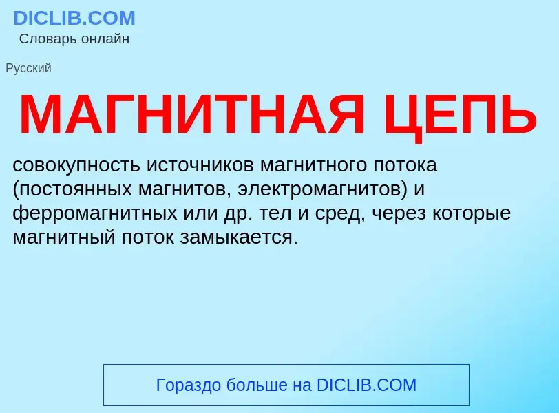 What is МАГНИТНАЯ ЦЕПЬ - definition