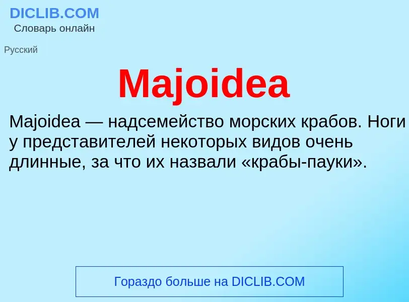 Τι είναι Majoidea - ορισμός