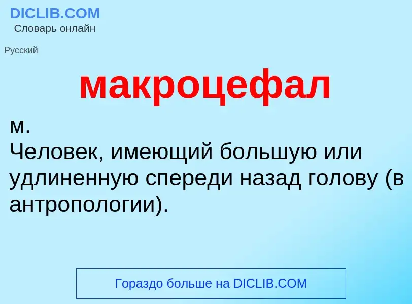 Что такое макроцефал - определение