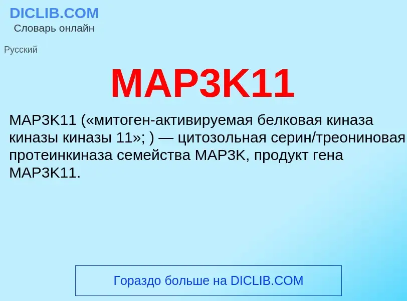 ¿Qué es MAP3K11? - significado y definición