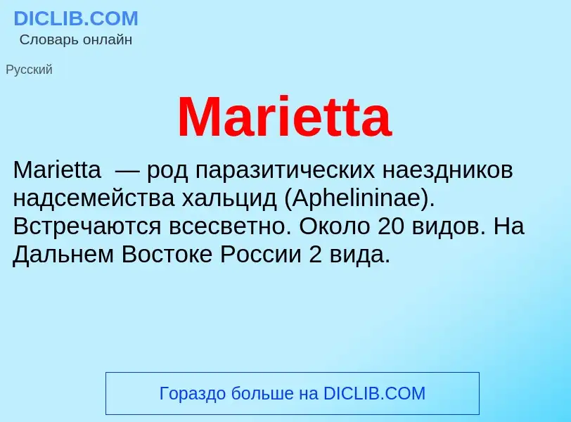 Что такое Marietta - определение