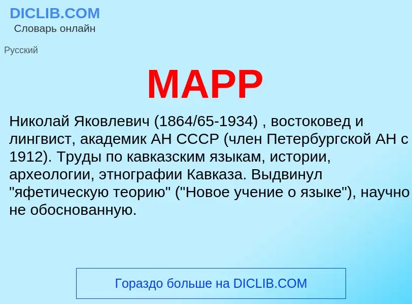 Что такое МАРР - определение