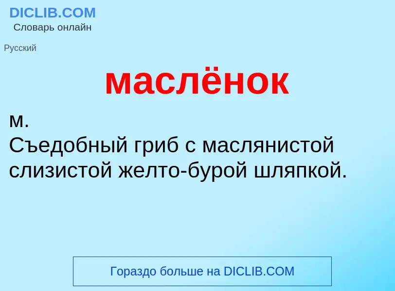 O que é маслёнок - definição, significado, conceito