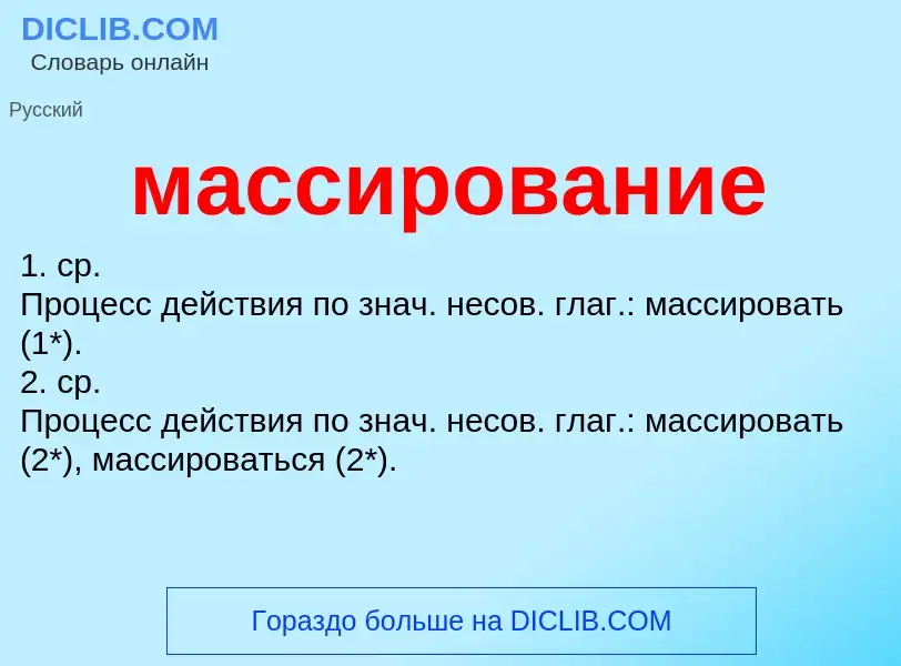 O que é массирование - definição, significado, conceito