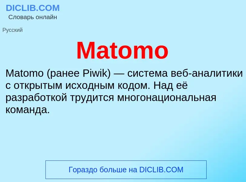 Что такое Matomo - определение