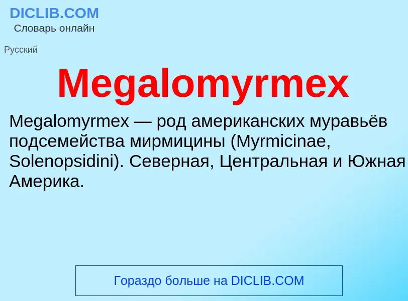 Was ist Megalomyrmex - Definition