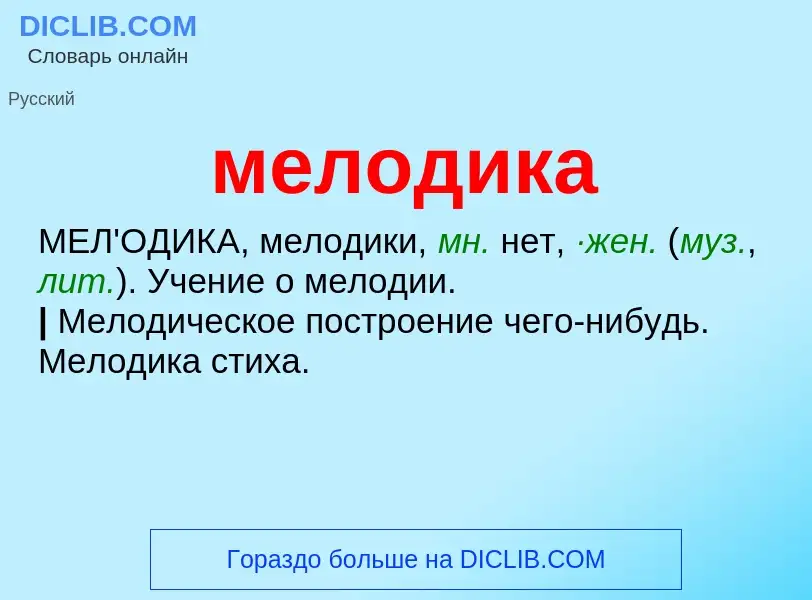 What is мелодика - definition