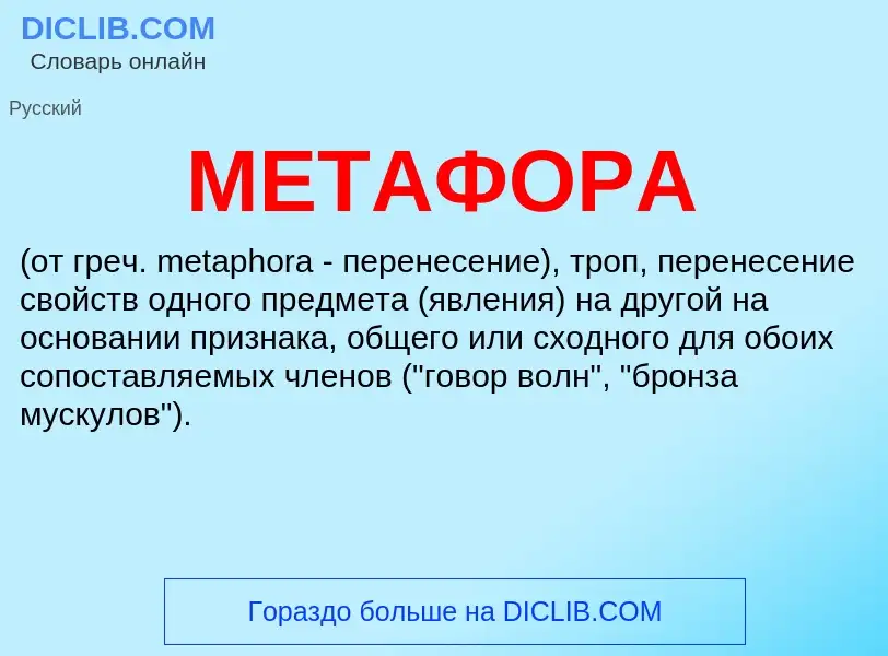 Что такое МЕТАФОРА - определение