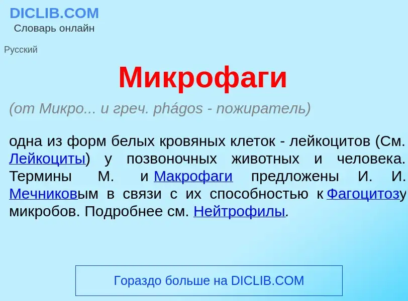 Что такое Микроф<font color="red">а</font>ги - определение