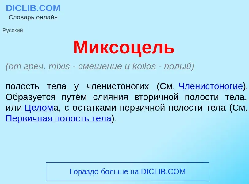 Wat is Миксоц<font color="red">е</font>ль - definition