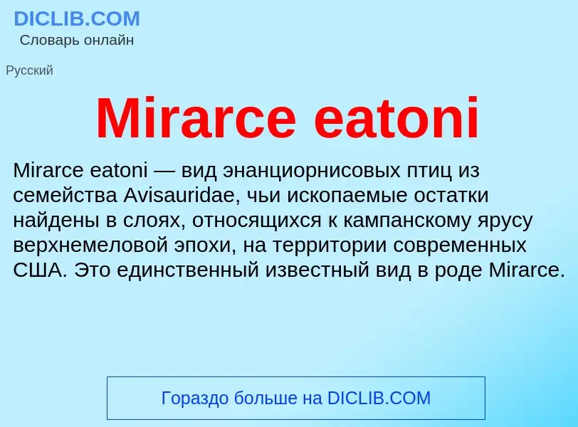 Was ist Mirarce eatoni - Definition