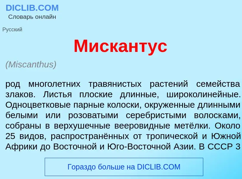 Wat is Миск<font color="red">а</font>нтус - definition