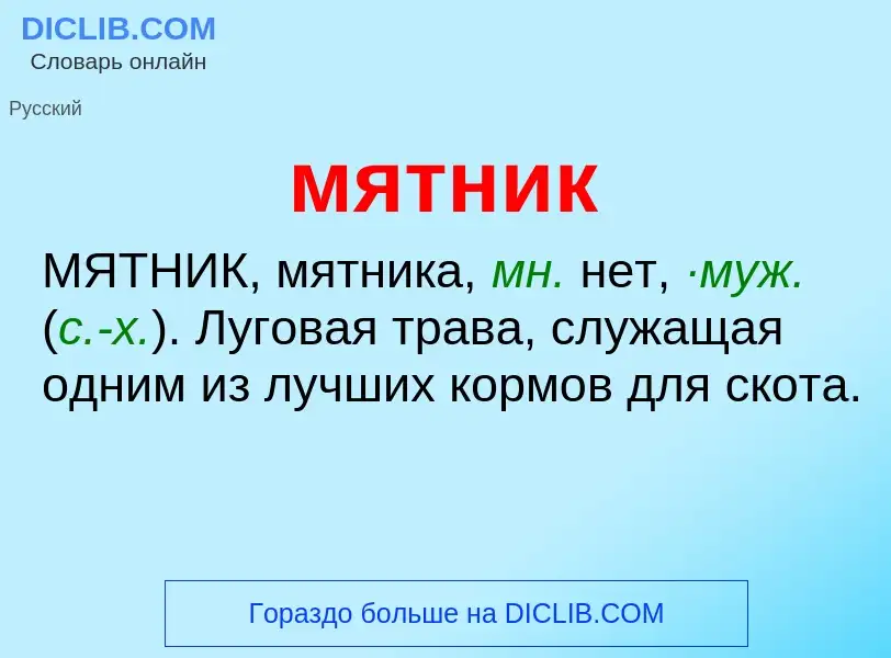 What is мятник - definition