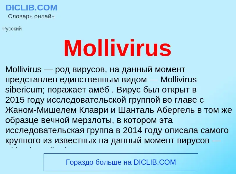 Was ist Mollivirus - Definition