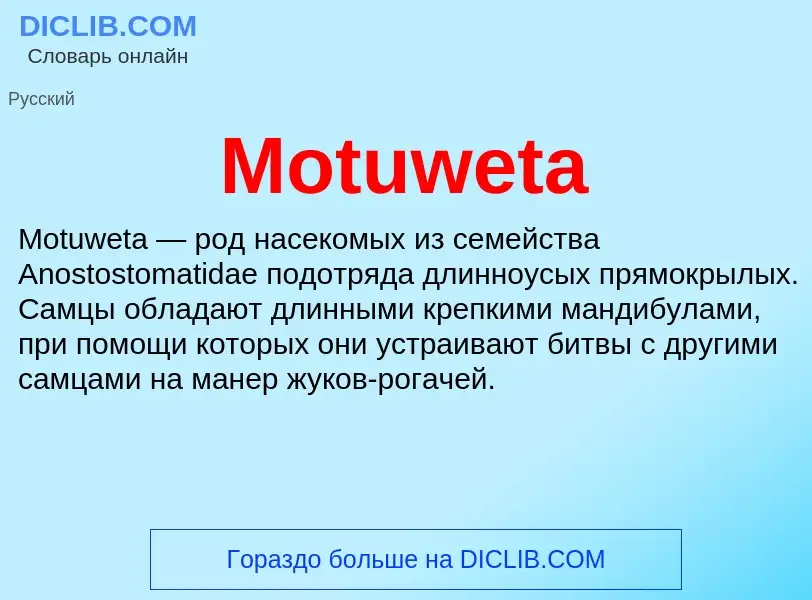 Was ist Motuweta - Definition