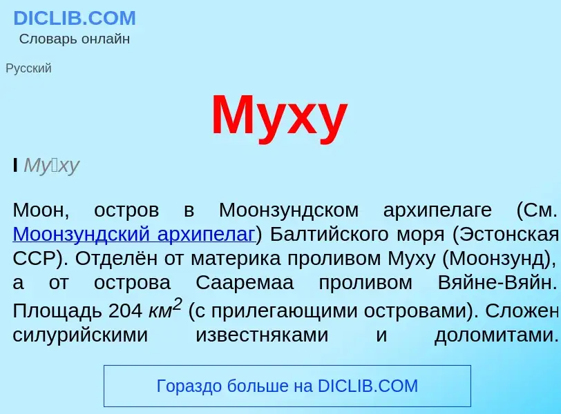 What is Муху - meaning and definition