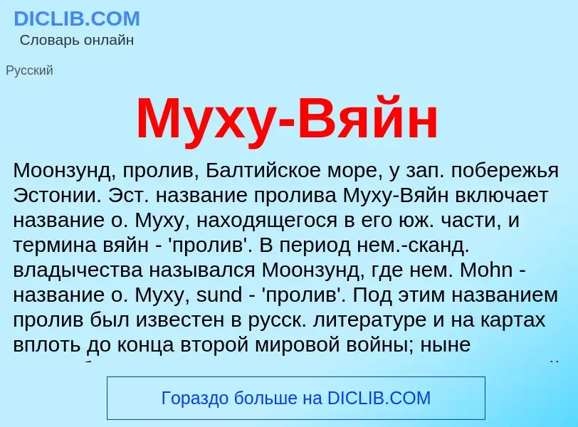 Was ist Муху-Вяйн - Definition