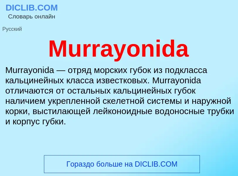 Что такое Murrayonida - определение