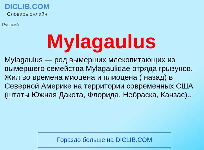 Was ist Mylagaulus - Definition