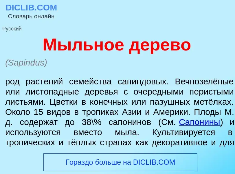 What is М<font color="red">ы</font>льное д<font color="red">е</font>рево - meaning and definition