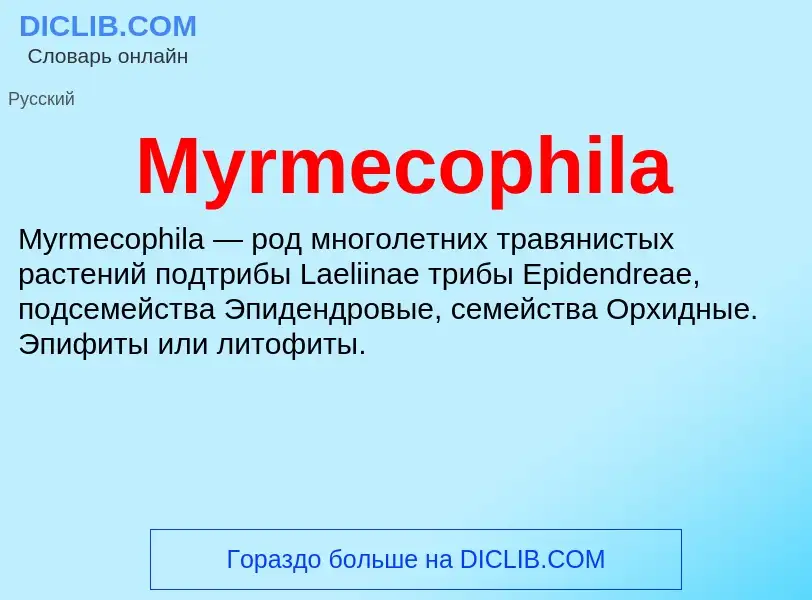 Was ist Myrmecophila - Definition