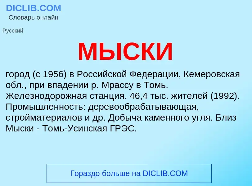 Что такое МЫСКИ - определение