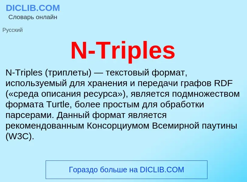 Что такое N-Triples - определение