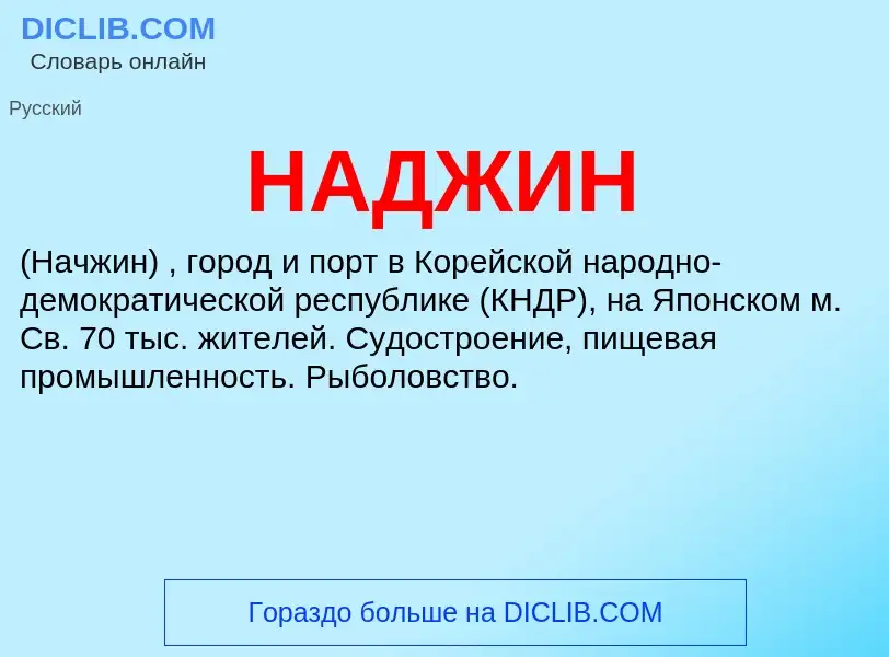 Wat is НАДЖИН - definition