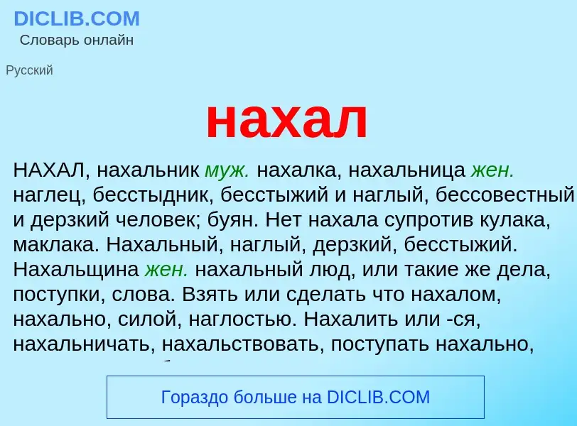 Что такое нахал - определение